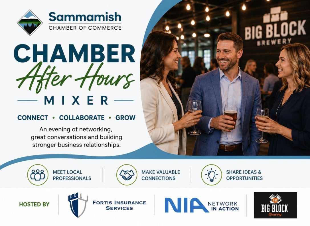Sammamish Chamber of Commerce Mixer at Big Block Brewery.